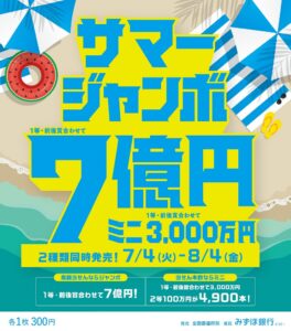 サマージャンボ宝くじ発売|Tぽーと|高浜市の生活便利館|ショッピングセンター・専門店・ 飲食店・ドミー・病院などを併設しています 